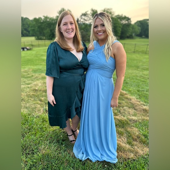 Azazie A-Line Pleated Chiffon Floor-Length Dress - Picture 7 of 7